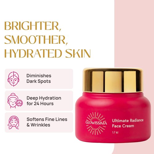 GLOWISSIMA Ultimate Radiance Face Cream - Nourishing Moisturizer for Smooth Skin, Even Tone, Fragrance-Free