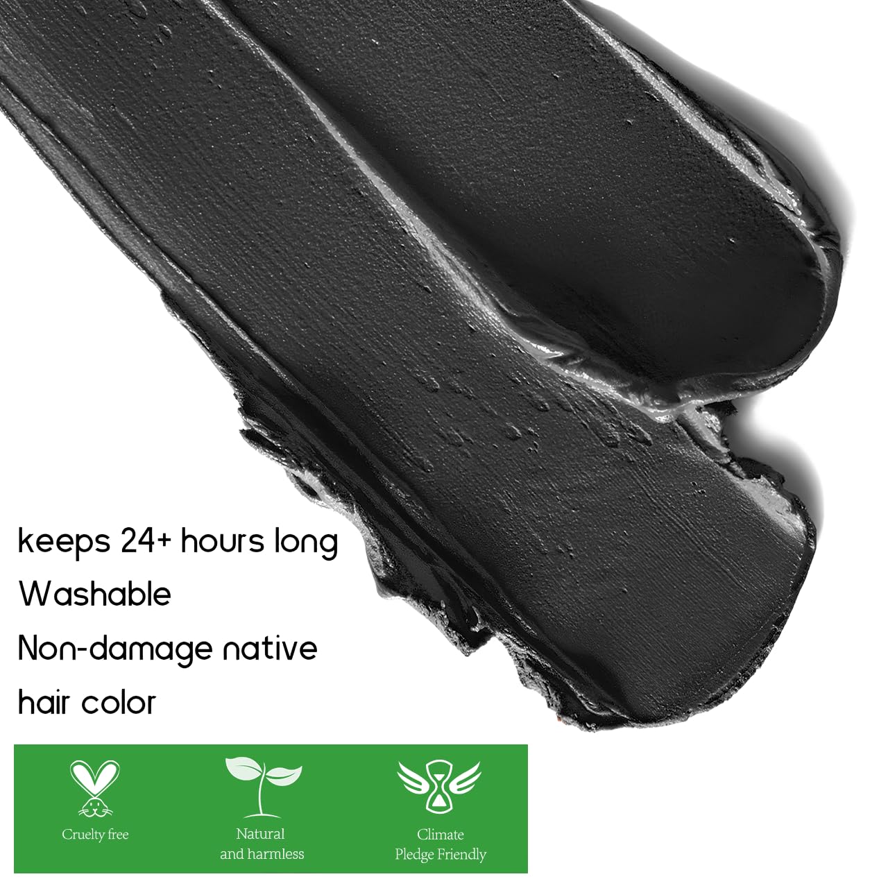 SOVONCARE Black Temporary Hair Wax Color, Professional Styling Pomades Natural Hairstyle Clay for Men & Women Christmas Cosplay Date 7.06 oz (Black)