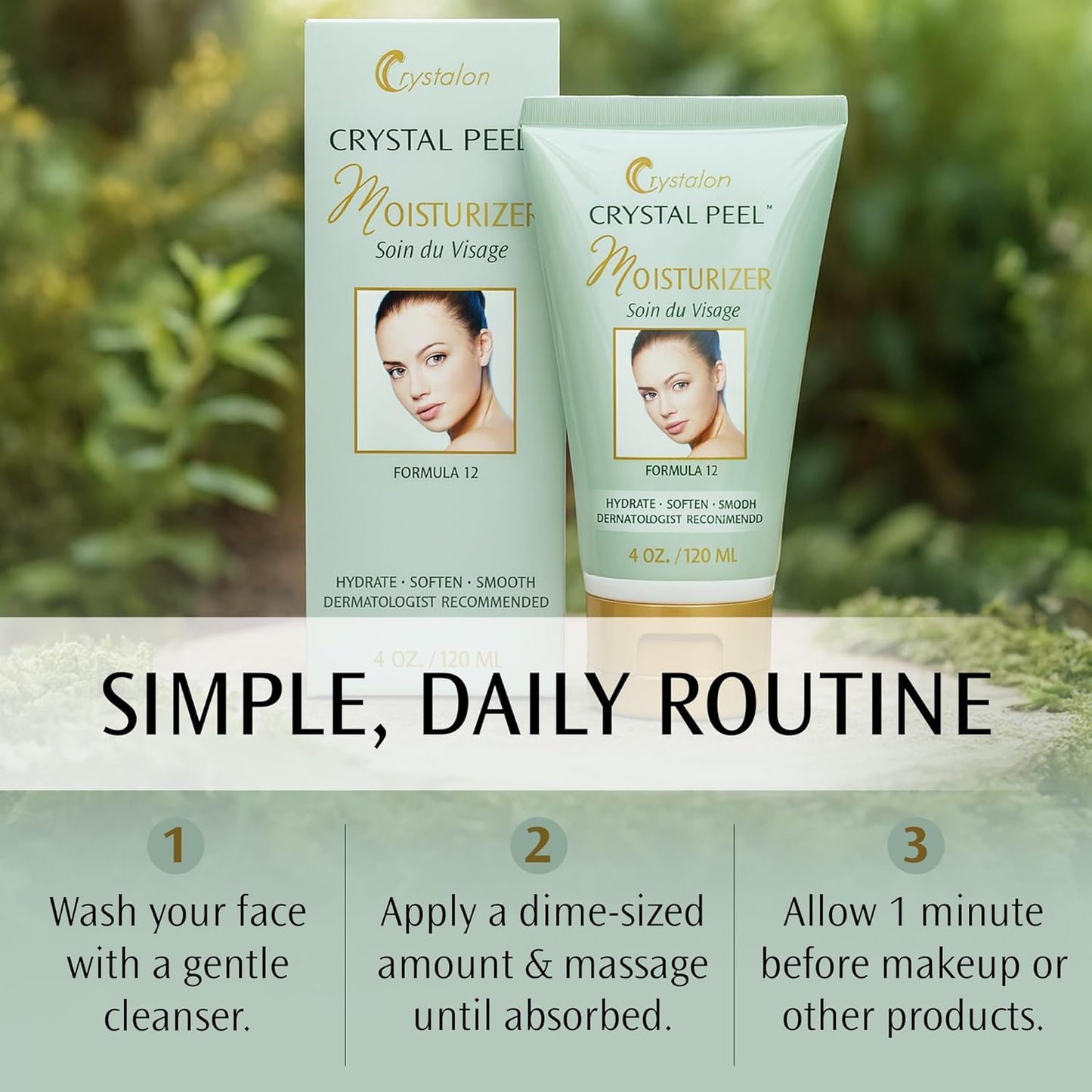 Soin Du Visage Crystal Peel Hyaluronic Acid Moisturizer - Hydrating Daily Cream for Dry Skin