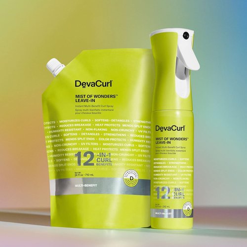 DevaCurl Mist Of Wonders Leave-In Curl Spray - 12-in-1 Benefits | Continuous Mist Formula