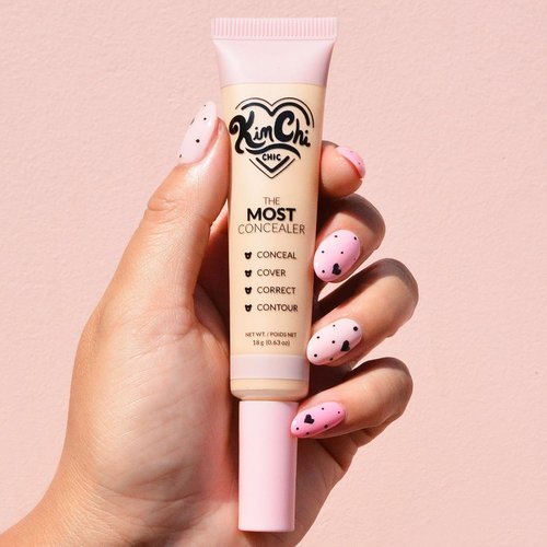 KimChiChic Beauty Full Coverage Concealer - Water Resistant Multi-Use Formula | Matte Satin Finish | 0.63 oz, 01-Ivory