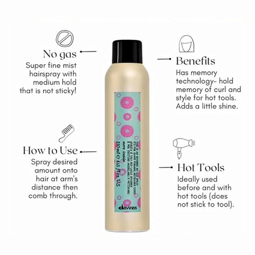 Davines Invisible No Gas Spray - Medium Hold with Natural Finish | Non-Aerosol, Fast Drying, 8.45 Fl Oz