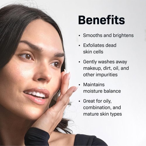 Revision Skincare Brightening Facial Wash - Exfoliating Cleanser with Vitamin C & E for Radiant Skin