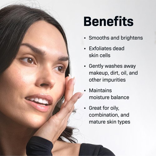 Revision Skincare Brightening Facial Wash, Exfoliating Face Cleanser with Vitamin C and Vitamin E