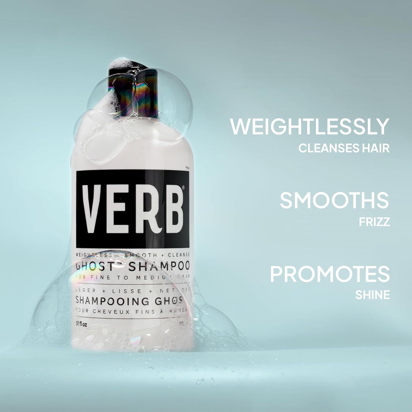VERB Ghost Shampoo - Moringa Oil Infused for Fine, Weighed Down Hair - Vegan & Paraben-Free