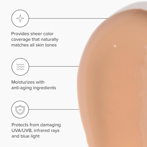DRMTLGY Anti-Aging Tinted Moisturizer - SPF 46 Universal Tint | All-In-One Light Coverage Sunscreen, 1.7 oz (2 Pack)