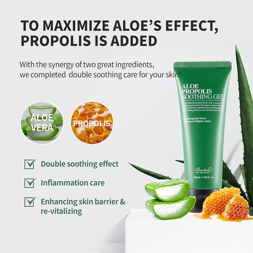 BENTON Aloe Propolis Soothing Gel - Lightweight After-Sun Moisturizer | 3.38 fl oz, Organic Aloe Vera