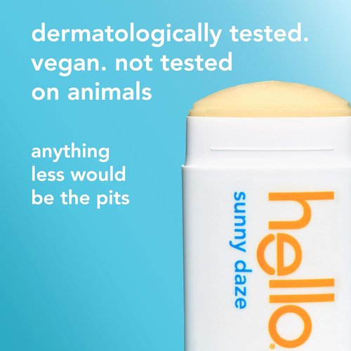 Hello Sunny Daze Aluminum-Free Deodorant - 24-Hour Freshness with Shea Butter | 2.6 oz Stick, 2-Pack