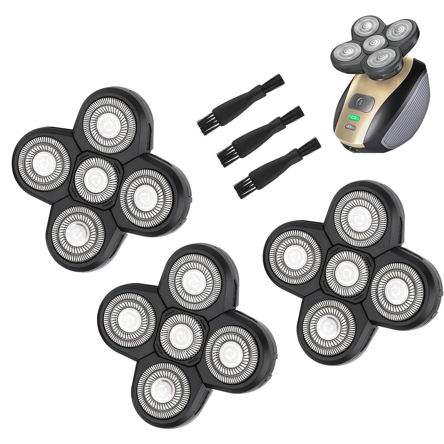 Universal 7 Magnetic Replacement heads Compatible with Freebird Freedom Grooming Head Shaver Replacement heads