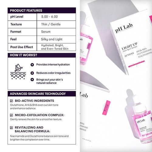 pH Lab Light Up Anti-Spot Serum - Even Skin Tone & Clean Pores | 1.01 Fl Oz (Pack of 1)