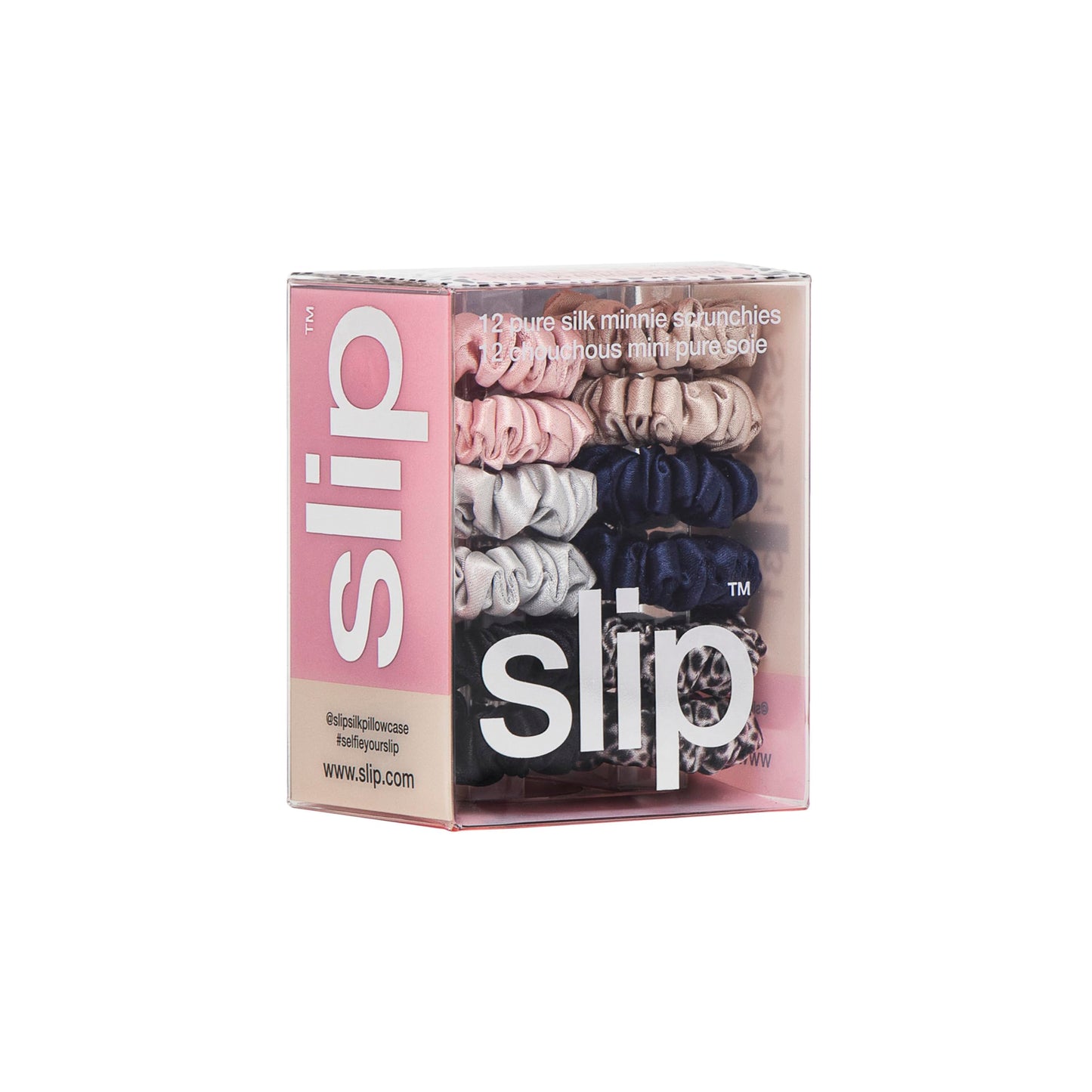 slip Minnie Scrunchies Classic | Pure Silk Scrunchies Set | 100% Mulberry Silk, Anti-Crease, Gentle on Hair, Reduces Breakage | Set of 6 Mini Classic Colors