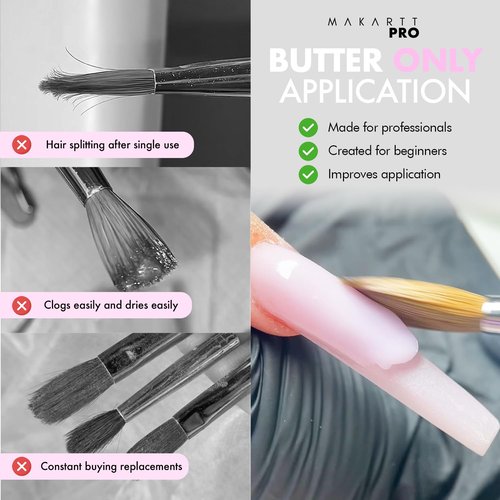 MakarttPro Kolinsky Acrylic Nail Brush #8 - 100% Pure Kolinsky Hair for Superior Liquid Retention | Ideal for Professionals & Beginners
