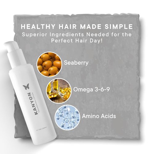 Kanyon Thickening Lotion 6.7 Oz | Thicker, Fuller Hair with Curl Retention & Heat Protection