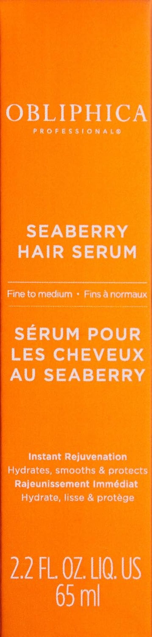 Obliphica Seaberry Leave-In Hair Serum - Nourishing Formula for Frizz-Free Fine & Medium Hair - 2.2 Fl Oz