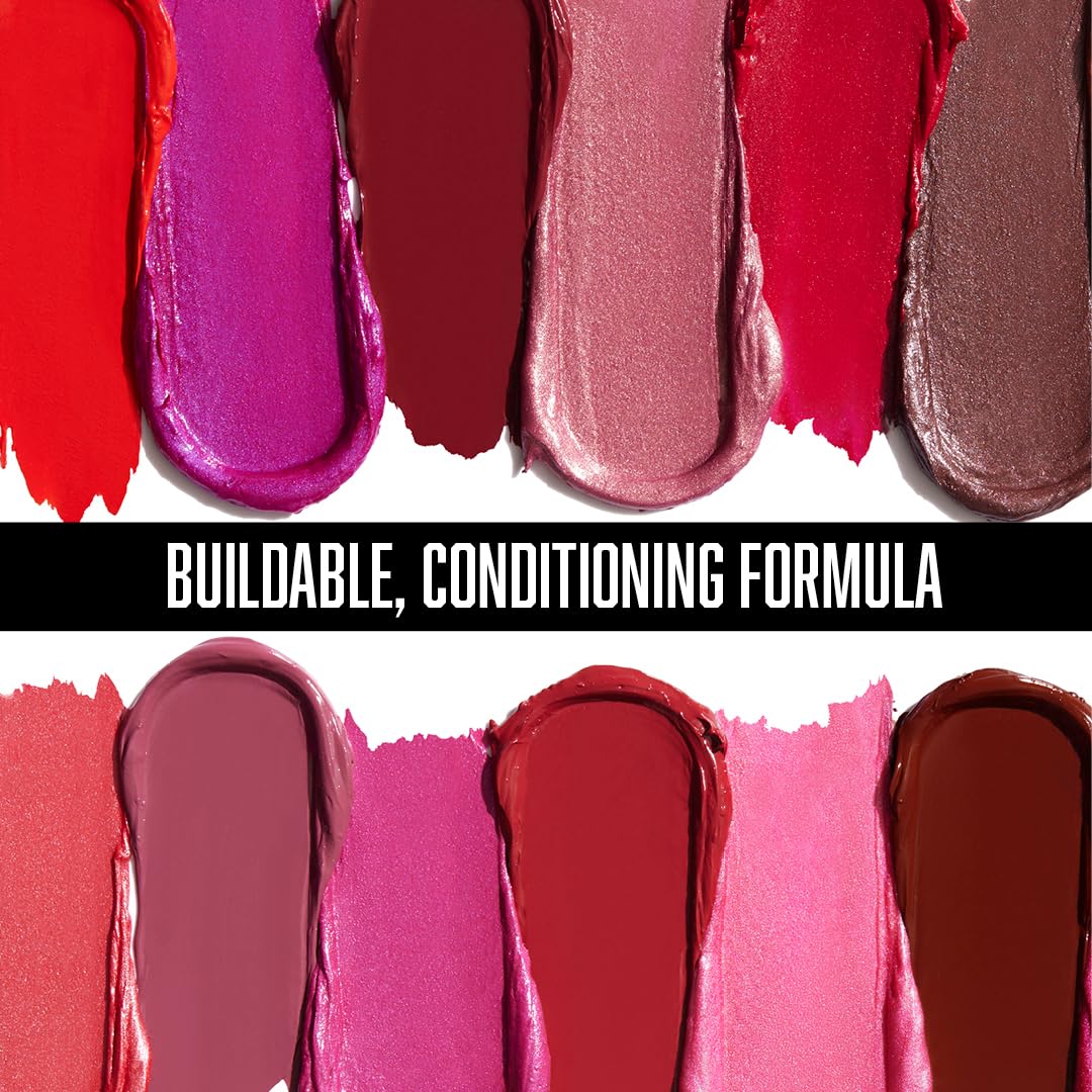 Wet n Wild Silk Finish Lipstick - Hydrating, Buildable Lip Color with Vitamins A & E | Dark Pink Frost