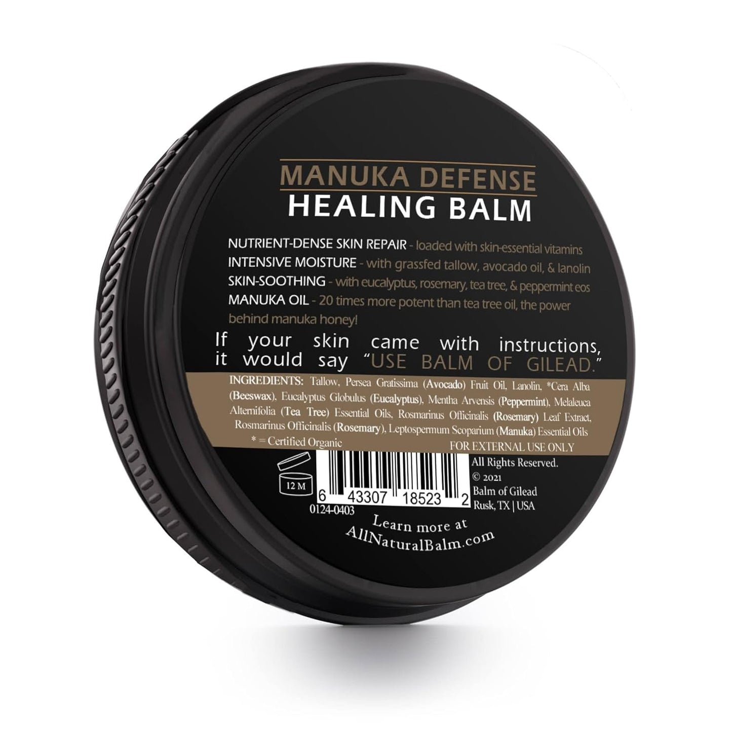 Balm of Gilead Tea Tree Balm - 2 Fl Oz Foot Cream with Tea Tree & Manuka Oil for Dry Skin Relief