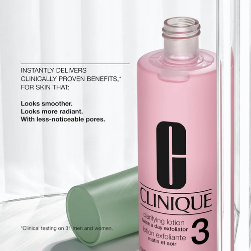 Clinique 3-Step Face Care Set - Liquid Soap, Exfoliating Lotion & Moisturizer for Oily Skin - Jumbo Size