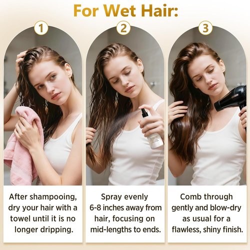 Hair Texture Spray for Women, Volume Spray Adds Body, Shine & Heat Protection for Thin and Fine Hair, Lightweight, Fine Mist with Camellia Seed Oil + Keratin, 8.5 oz