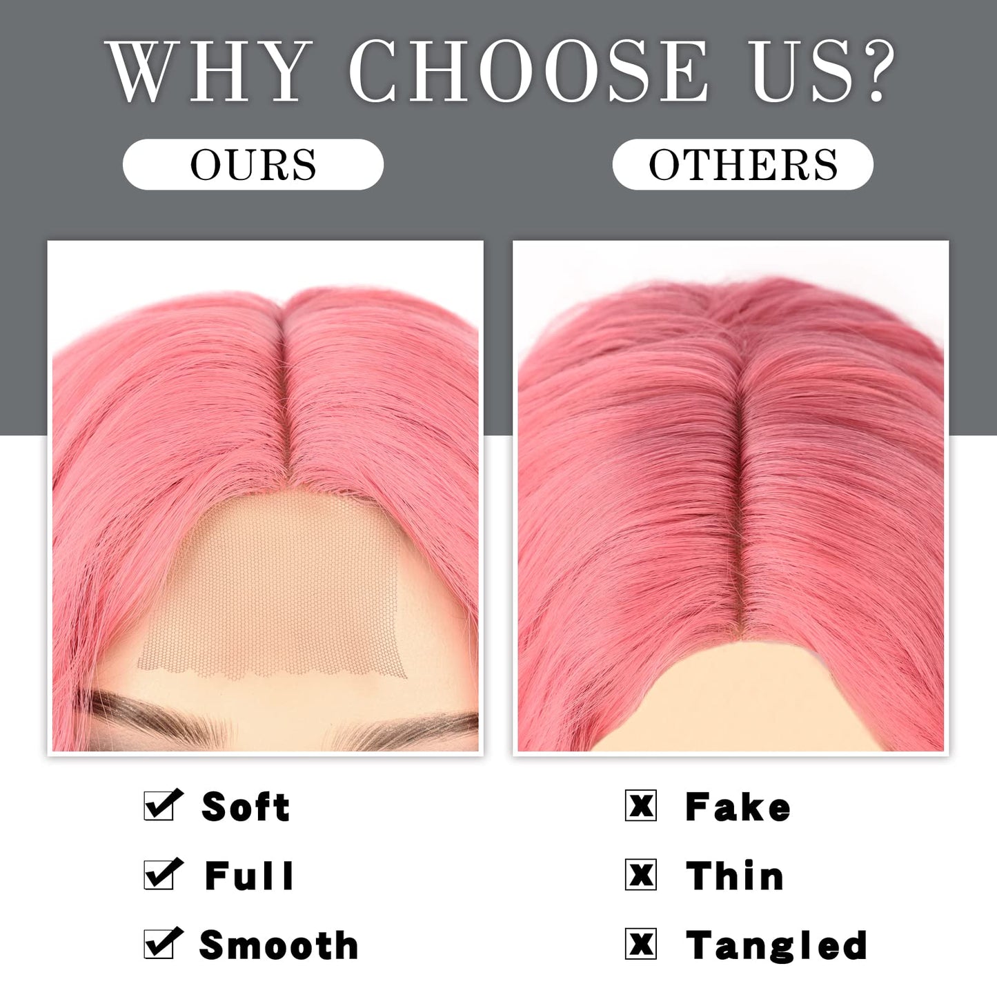 Wirctp Pink Wig Long Wavy Wigs for Women 24 Inch Curly Pastel Pink Synthetic Wig Light Pink Colorful Wig for Daily Cosplay Party Halloween Costume Use