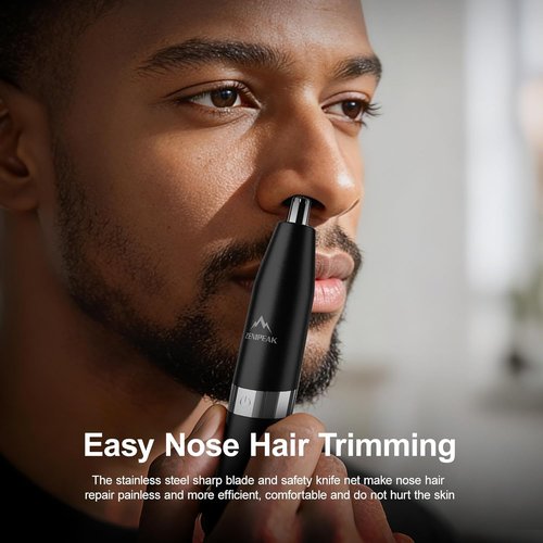 Professional Nose Hair Trimmer for Men & Women, USB-C Rechargeable Electric Ear & Nasal Clipper, Micro-Vacuum, Painless 8000 RPM, 3 Patented Magnetic Heads, Waterproof Travel Kit.