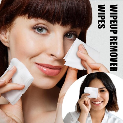 Ctosree Makeup Remover Wipes - 150 Individually Wrapped Facial Cleansing Pads | Travel-Friendly, White