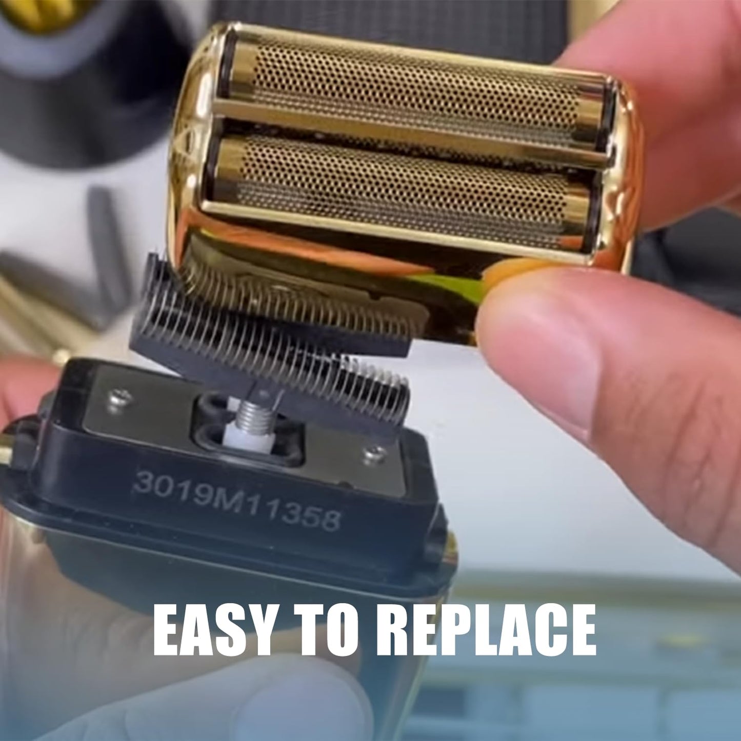 BaBylissPRO Replacement Foil and Cutter - Double Foil Shaver Head for FXFS2 Razors | Golden Finish