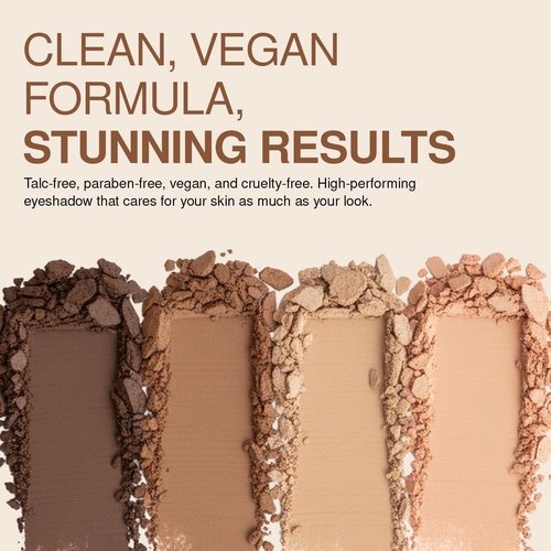 Palladio Eyeshadow Quad - Velvety Pigmented Matte & Shimmer Finishes | Talc-Free Ballerina Palette