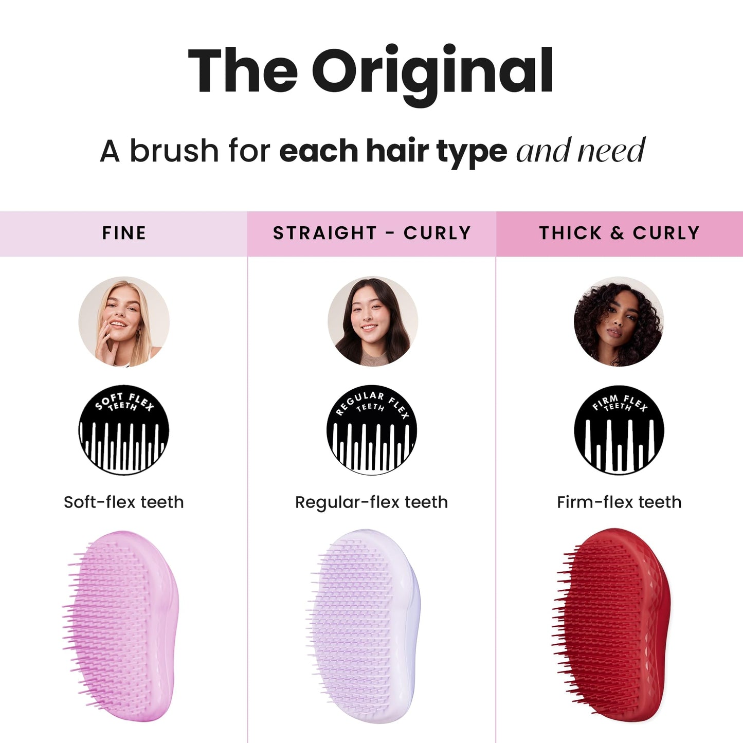 Tangle Teezer Original Detangler Brush, Dry & Wet Hair Brush for All Hair Types, Lilac