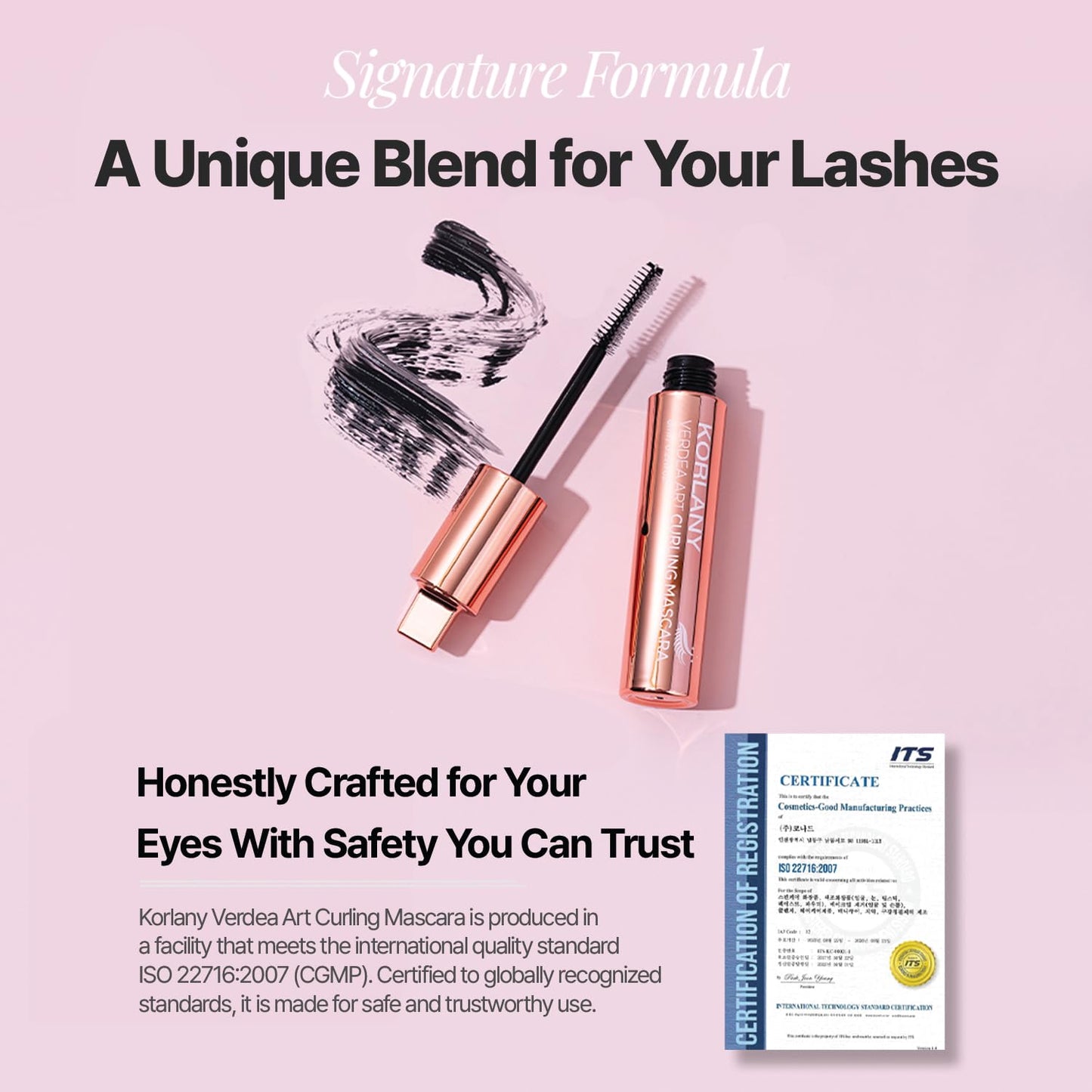 Verdea Art Volume Waterproof Mascara - Long-Lasting, Smudge-Proof K-Beauty Formula for Voluminous Lashes - 0.26 fl oz
