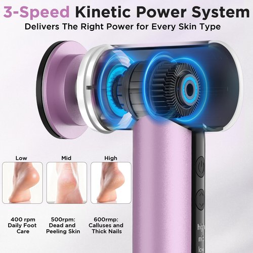 Electric Foot Callus Remover, Apply Oil,Foot SPA,Foot File,Reusable Nano-Glass Head, Ergonomic Premium Aluminum Callus Remover for feet, Rechargeable Pedicure Tools for Feet,Gifts for Men Women