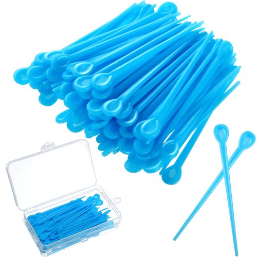 180 Pieces Brush Roller Pick Plastic Roller Pick Hair Curler Roller Pin for Hair Curling Styling Accessories for Christmas Valentine's Day Present(Blue)