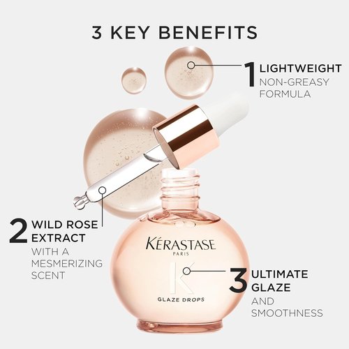 Kerastase Gloss Absolu Glaze Drops | Anti-Frizz Hair Oil for Glossy, Hydrated Hair