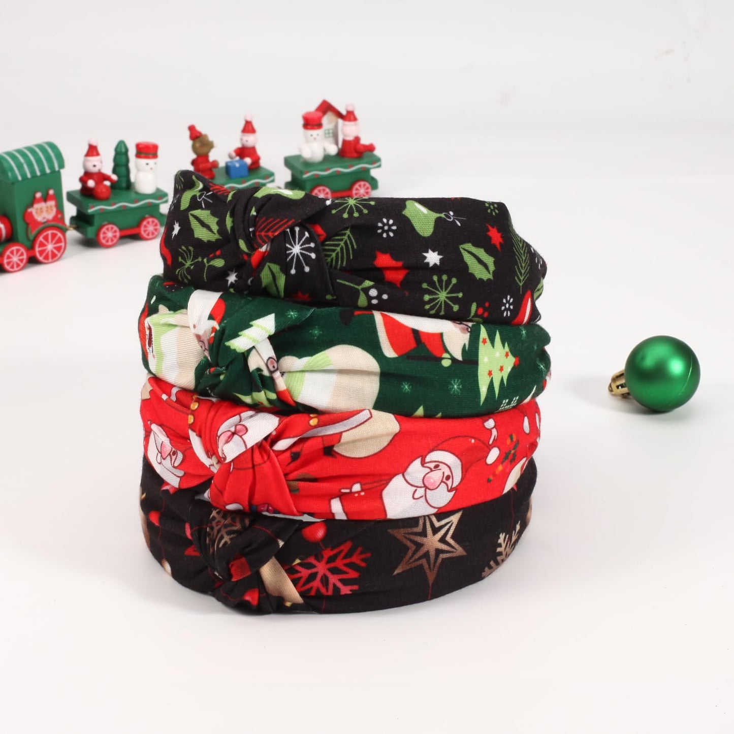 Ardorchid Christmas Headbands for Women Girls Snowflake Santa Claus Snowman Xmas Tree Cane Hair Hoop Green Red Christmas Decor Hair Accessories Gifts