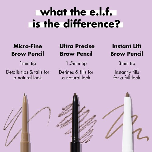 e.l.f. Micro-Fine Brow Pencil, Waterproof Brow Color & Spoolie For Shaping Brows & Creating A Feathered Natural-Looking Finish, Vegan & Cruelty-Free, Auburn