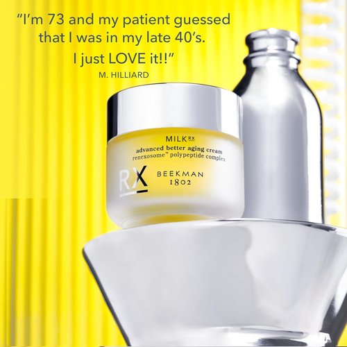 Beekman 1802 Milk RX Collagen Moisturizer - Advanced Anti-Aging Face Cream with Goat Milk Exosomes, 0.51 fl oz