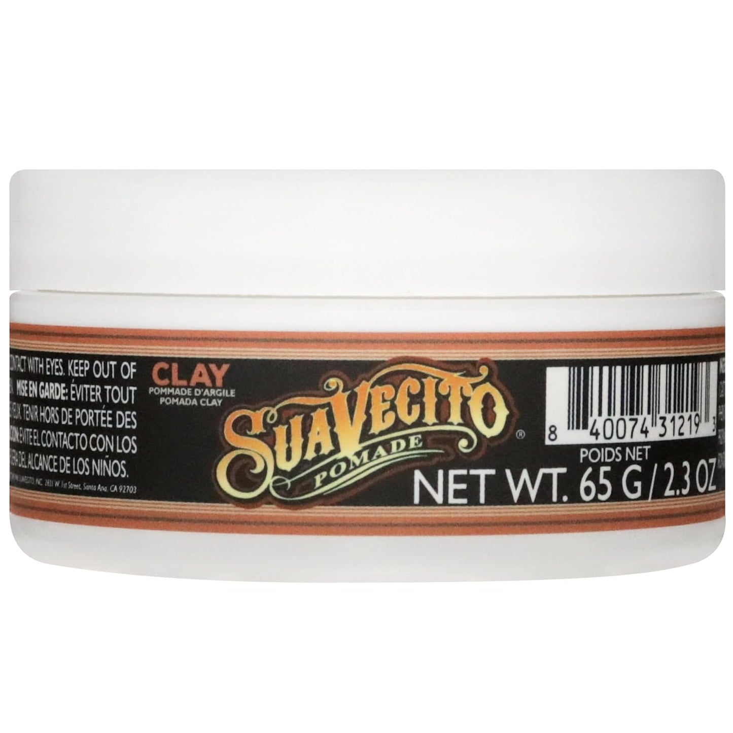 Suavecito Pomade Firme Clay for Men - Strong Hold & Low Shine Matte Finish - 2.3 oz Professional Hair Styling Clay
