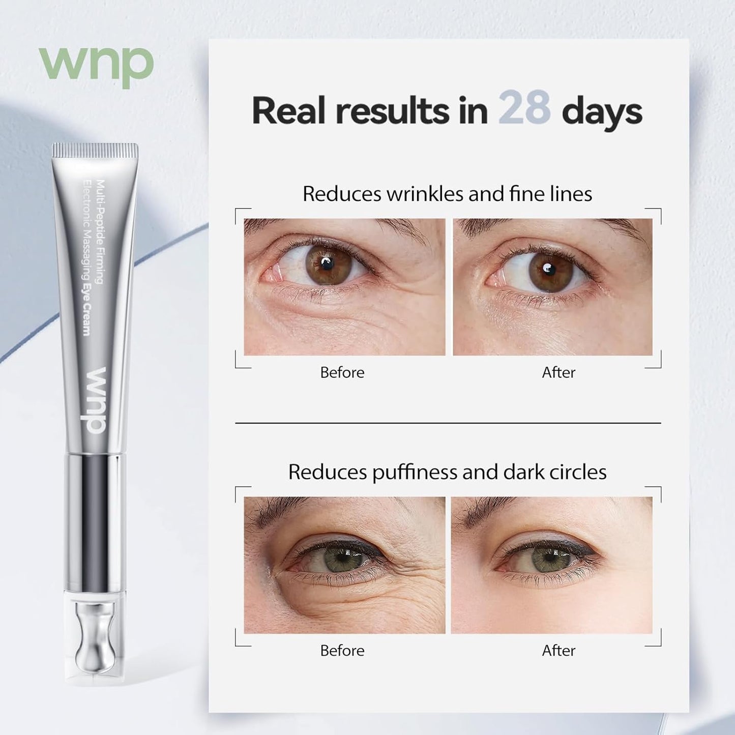 WNP Eye Cream - Anti-Aging Multi-Peptide Firming Eye Cream for Puffiness & Bags Under Eyes