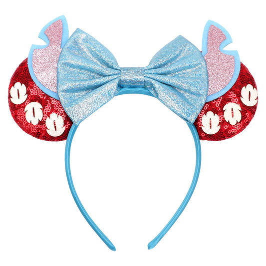 AQOKKA 1 Pcs Mouse Ears Headbands with Bow for Birthday Party, Hair Hoop Party Decoration Cosplay Costume Hair Accessories for Women & Girls