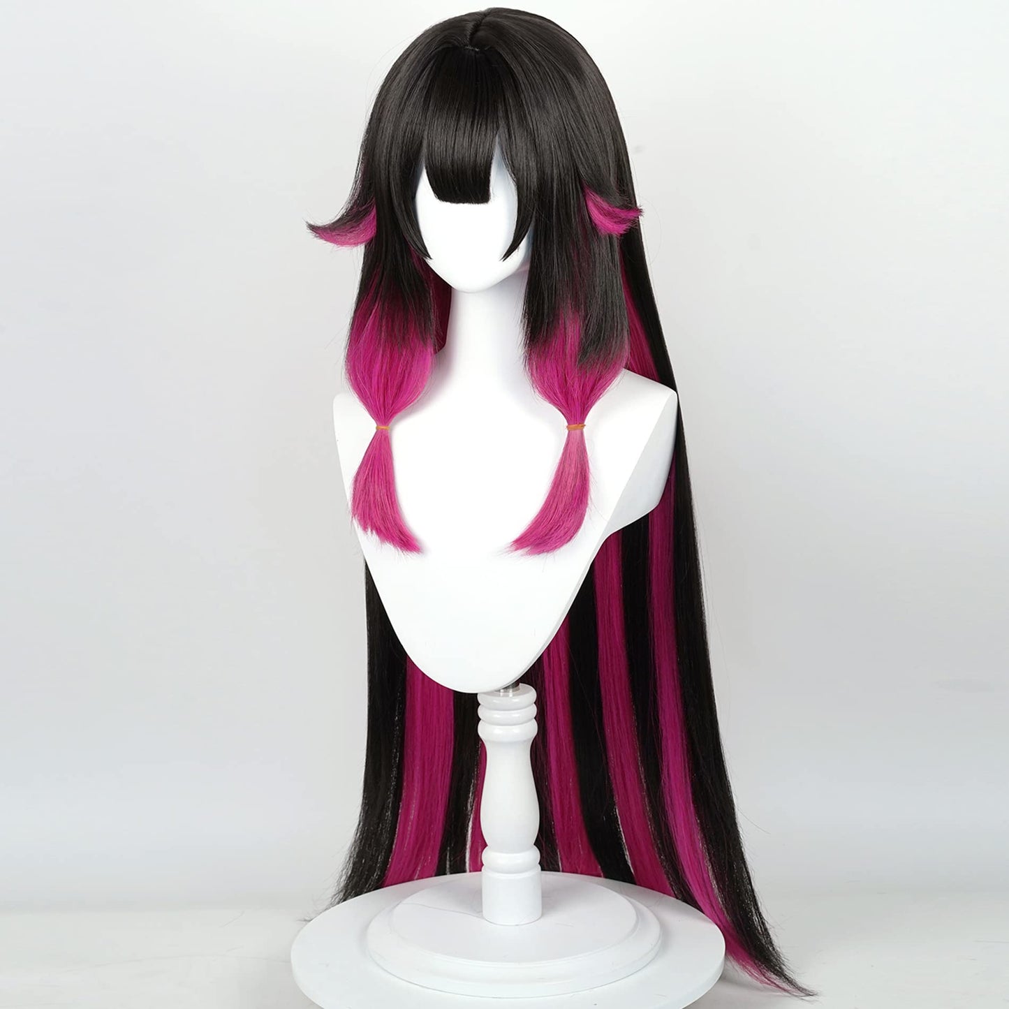 Cosplay Wig for Genshin Impact Colombina Damselette Anime Wigs With Black Mix Light Purple Hair Synthetic Fabric with Free Wig Cap for Comic Con, Cosplay Show, Halloween