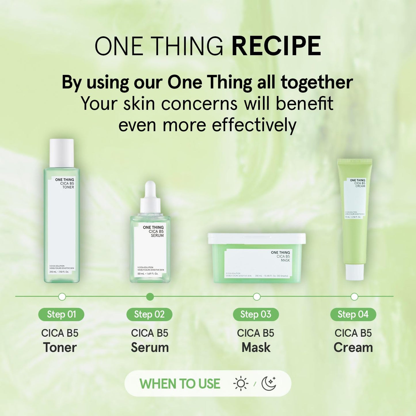 ONE THING Cica B5 calming Serum (1.69 fl.oz / 50ml), Korean Skincare, Panthenol Soothing, Hydration Boost for Sensitive Skin