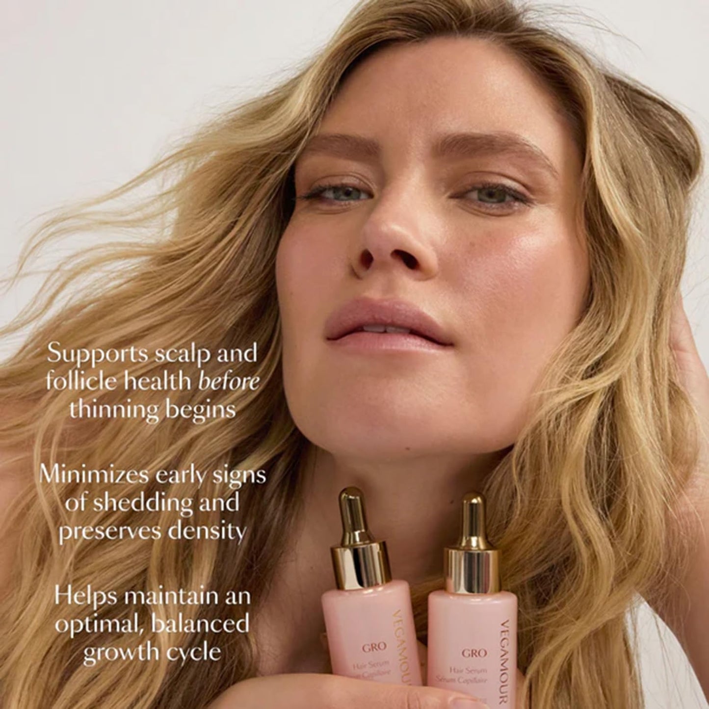 VEGAMOUR GRO Hair Serum - Thicker, Fuller Hair in 90 Days | Non-Oily, Vegan, Bergamot Scented