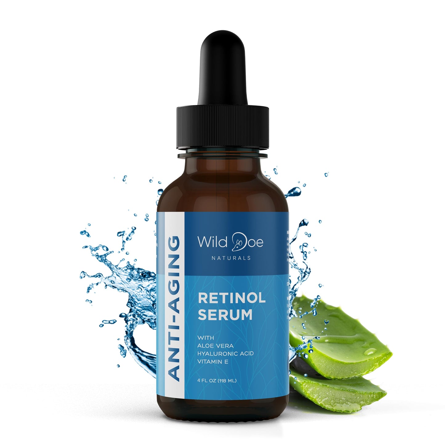 Retinol Serum for Face -Anti Aging Serum & Dark Spot Corrector w/Hyaluronic Acid, Pure Aloe Vera Gel, Vitamin E Oil For Scars Treatment: Target Lines/Wrinkles, Boost Collagen, Aid Acne Treatment -4oz