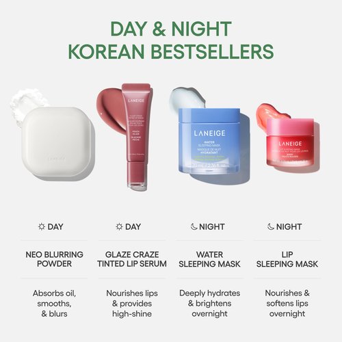 LANEIGE Neo Blurring Powder: Korean Oil-Control Compact with Pore Blurring, Smoothing Finish & Travel-Friendly, No-Spill Packaging