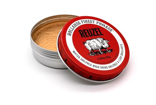 Reuzel Red Pomade - Medium Hold, Water Soluble Styling Cream | High Shine, Flake-Free, Easy Wash Out for All Hair Types
