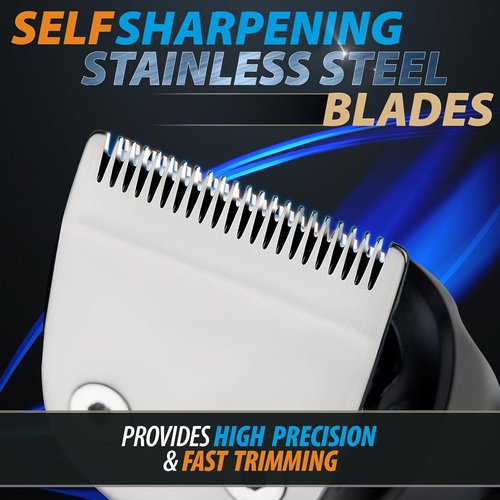 OLOV Beard Trimmer - 21-Piece All-in-One Men's Grooming Kit with USB Recharge Dock | Hair, Nose & Ear Clipper
