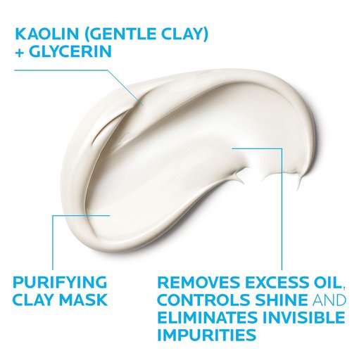 La Roche-Posay Effaclar Clarifying Clay Face Mask - Unclogs Pores & Controls Shine for Oily Skin