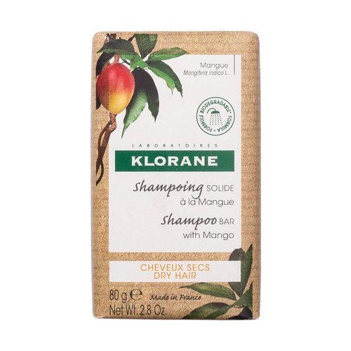 Klorane Nourishing Shampoo Bar - Mango Scent for Hydration | 2.8 Oz (Single Bar)