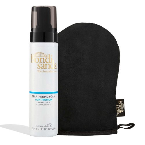 Bondi Sands Self Tanning Foam - Lightweight Sunless Formula + Reusable Application Mitt for Flawless Tan