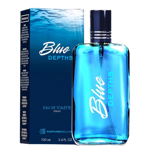 PB ParfumsBelcam Blue Depths Eau de Toilette - Fresh Aquatic Cologne for Men | 3.4 Fl Oz, Crisp Citrus & Warm Musk