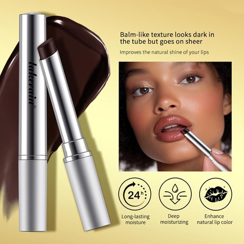 Baisen Diary Honey Lipstick - Tinted Hydrating Lip Balm for All Skin Tones | Moisturizing Black Cherry Tint (2PCS)